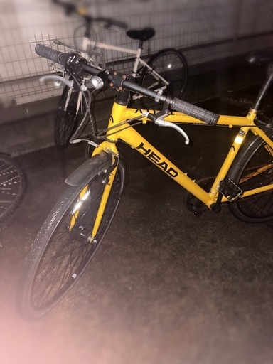 HEAD クロスバイク 黄色 すぐ乗れます！ 自転車 (しげ) 大袋のクロス 
