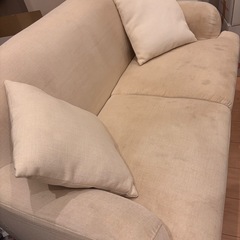 2人がけソファ(シミあり)の画像