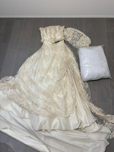 結婚式 ウエディングドレス パニエ ティアラセット