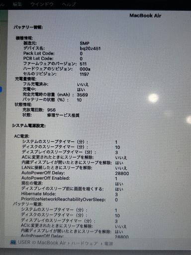 MacBook Air 11インチ Early 2014 