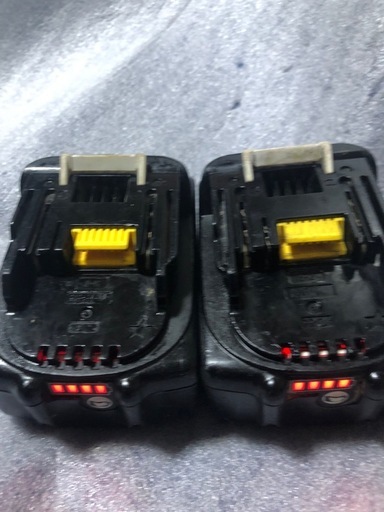 マキタ18v純正バッテリーBL1850B、中古美品２個