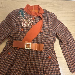 冬刺繍ワンピースベルト付きの画像