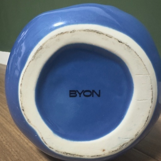 BYON 花瓶 青 ブルー フラワーベース ピッチャー 北欧 スエーデン製