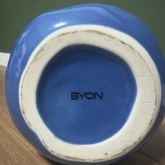BYON 花瓶 青 ブルー フラワーベース ピッチャー 北欧 スエーデン製の画像