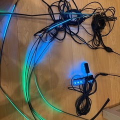 車用アンビエントライト フルセット 10箇所発光 アクリルファイバー アプリ制御の画像