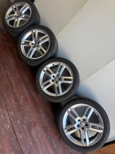 アウディA6 Sライン純正19インチバリ山レグノ付きアルミホイール☆流用可能品255/40/19