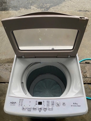 　NO B979?福岡市内配送設置無料✨?全自動洗濯機 ピンクゴールド AQW-S5PBK(P) [洗濯5.0kg /簡易乾燥(送風機