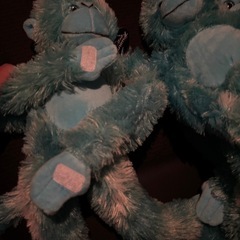 🔥手がくっつく さる ぬいぐるみ 2体セット の画像