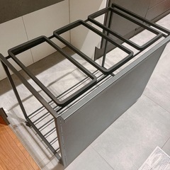 【新品 / tower】ゴミ箱 目隠し 分別ダストワゴン 45L 3分別 ブラックの画像