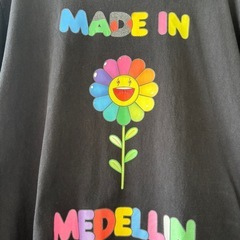 Jbalvin×村上隆　フラワープリントTシャツ XLの画像