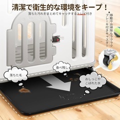 新品 犬 ケージ MAZOT ペットケージ 小型犬 【インテリアに馴染む白×灰】 キャスター付き 犬 ゲージ 室内 掃除しやすい 引き出しトレー 組み立て簡単 脱走防止 頑丈 (61×45×58cm) の画像