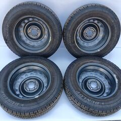 NV150 ADバン ファミリアバン ランサーバン用 【日産純正スチールホイール】J14×5J 4穴 センターキャップ付 【夏タイヤ】ダンロップエナセーブ 165R14 6P.R.LT　の画像