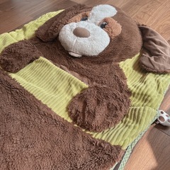 可愛いぬいぐるみ寝袋型ブランケットの画像