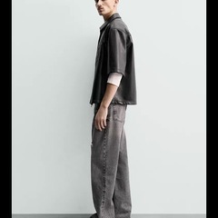 ZARA メンズ　レザー　Sの画像