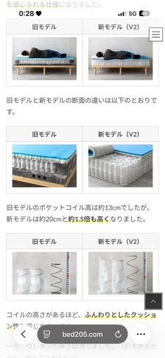 【美品】エママットレス エマ・ハイブリッド V2 （ダブル）