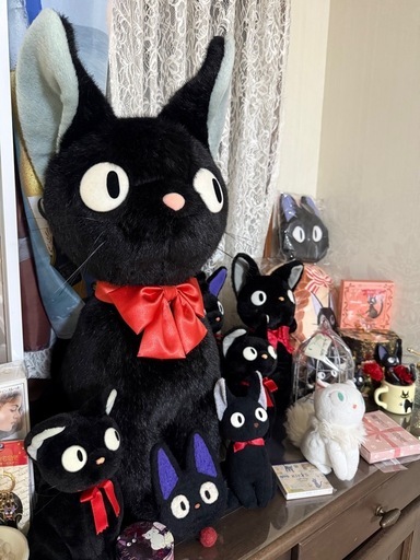サンアロー　71センチ　魔女の宅急便　激レア　新品32000円　ジジ　ジブリ　当時物　IKEA デトルフ　インテリア　クロネコ　黒猫　猫グッズ　玄関などにも!