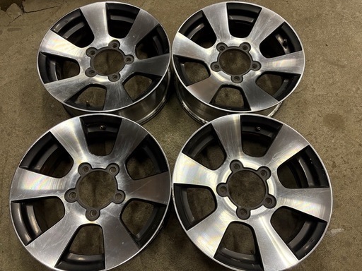 スズキ ジムニー純正アルミホイール JB23 クロスアドベンチャー 16×5.5J 5H139.7PCD+22 4本 キズあり ブラポリ
