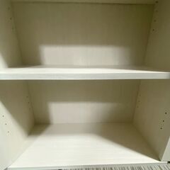 M871 ミニ食器棚・ガラス付きキャビネット  木目調デザイン 美品の画像