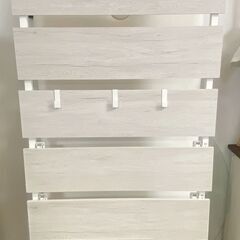 M857 NITORI 突っ張りラック カエサル 幅80㎝ ホワイトウオッシュ 廃盤品の画像