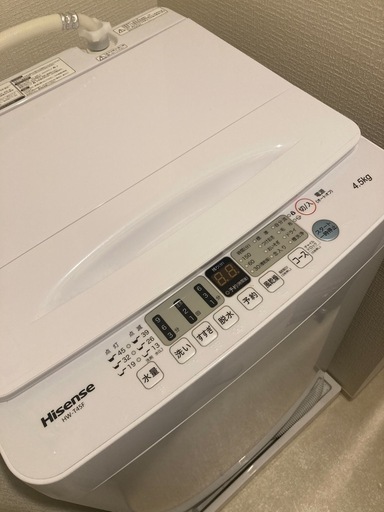 【美品】2021年式/洗濯機/4.5kg