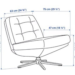 新品◎未開封 回転パーソナルチェア ディヴリンゲ イケア 椅子 オレンジの画像