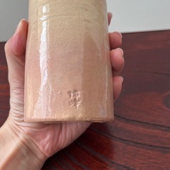 【萩焼/花瓶】一輪挿し 花入 花器　萩の七化け　白釉　和モダン　瑞峰の画像