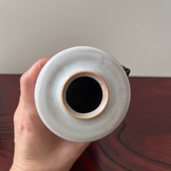 【萩焼/花瓶】一輪挿し 花入 花器　萩の七化け　白釉　和モダン　瑞峰の画像