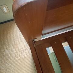 木製ベッド　大きめ シングルサイズ　ネジなし簡単組み立て 横幅105cm×長さ195cm　の画像