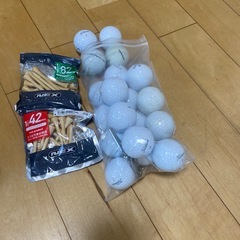 ゴルフバック（アイアン、ドライバー、ボール付き）の画像