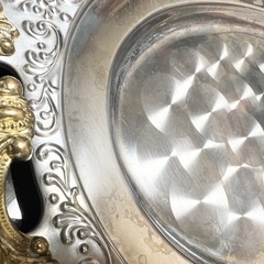 【決まりました】ステンレス製オーバルプレート トレー お盆 ヴィンテージ 昭和レトロの画像