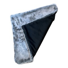 ケーアイジャパン KIJAPAN グレー ふわふわ クッションカバー ☆ 美品の画像