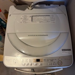 シャープ洗濯機　6キロの画像