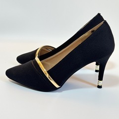 【新品】MIMINY PIMINY パンプス 黒 23.5cm ポインテッドトゥ ハイヒール 上品 の画像