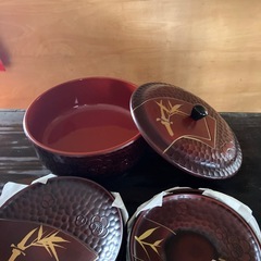 菓子器　菓子皿　茶托のセット　未使用品　昭和のお品物の画像