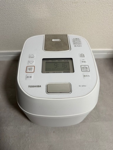 東芝　圧力IH炊飯器 炎匠炊き 3.5合炊き ホワイト RC6PXV(W)