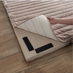 [ベルメゾン] ローソファー セット カバーが洗える あったか なめらかな コーナー ソファ・カウチ グータラグ メルトロ アイボリー 大 厚さ1.5cmの画像