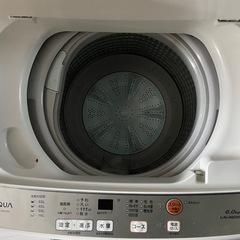 AQUA洗濯機6kg　2019年製の画像