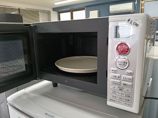 SHARP電子レンジRE-190KS-W　オーブン＆グリル機能付