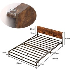 セミダブルベッド （ローフレーム）の画像
