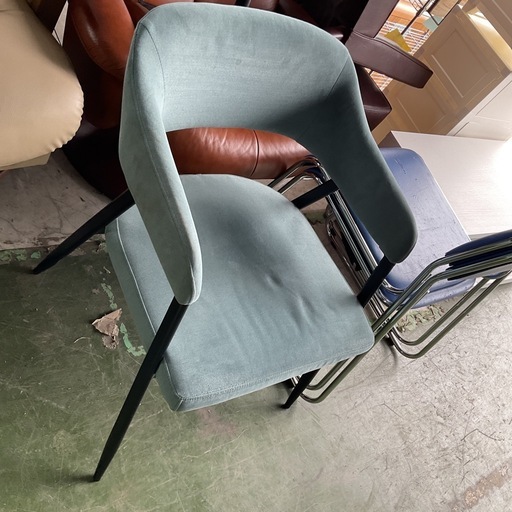 ニトリ　椅子　　ブルー　中古