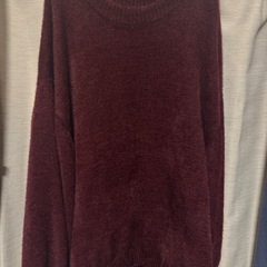 オーバーシャギーニット ワインレッドの画像