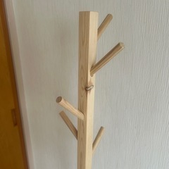 ハンガーラック 木製｜コートハンガー｜ナチュラル｜引越しのための画像