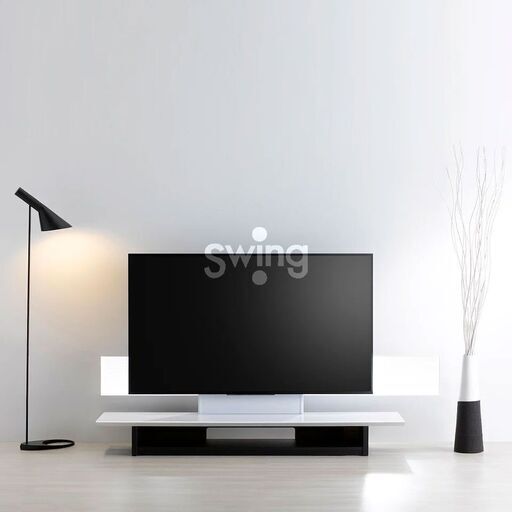 朝日木材加工製　テレビボード/テレビスタンド　W1500　白