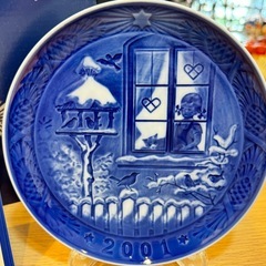 B8048【ロイヤルコペンハーゲン】イヤープレート 2001年 鳥たちを見ているの画像