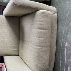 1人掛けソファ　緑　中古の画像