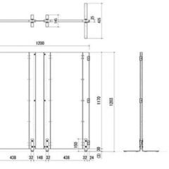 ★木製 パーテーション ★ダークブラウン、ナチュラルインテリアにも合います♪ の画像