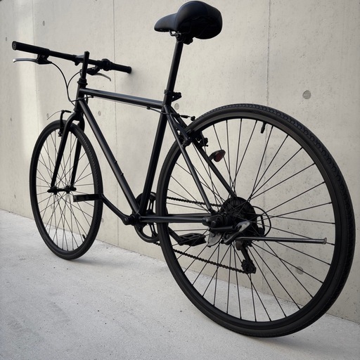 【7万で購入】クロスバイク 黒 700C 美品 高級シマノ社製変速付き ロード ピスト　マウンテン BMX ビーチクルーザー お洒落 