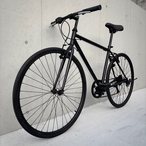 【7万で購入】クロスバイク 黒 700C 美品 高級シマノ社製変速付き ロード ピスト　マウンテン BMX ビーチクルーザー お洒落 