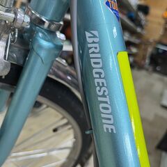 シティサイクル　ブリヂストン　２６インチ　B1E02663　スカイブルー　蛍光テープ付きの画像