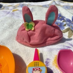 ぽぽちゃん　ハサミ　スプーン　お皿　帽子
の画像